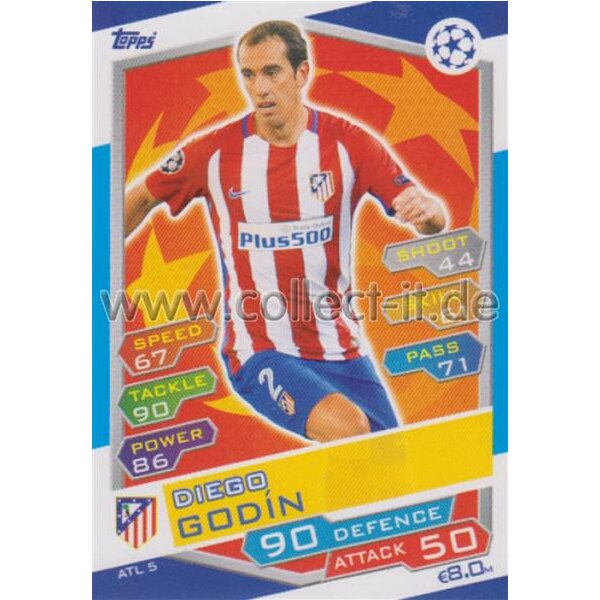 CL1617-ATL-005 - Diego Godin - Club Atletico De Madrid