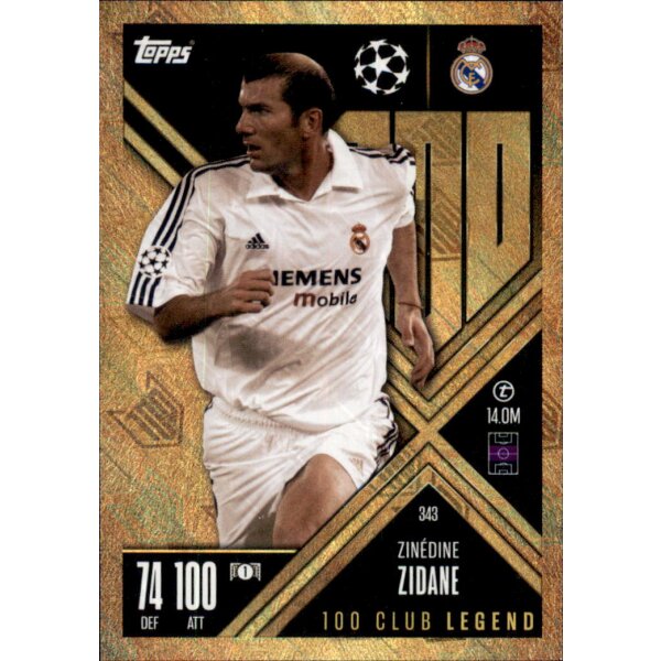 343 - Zinedine Zidane  - 100 Club Legend - 2024/2025