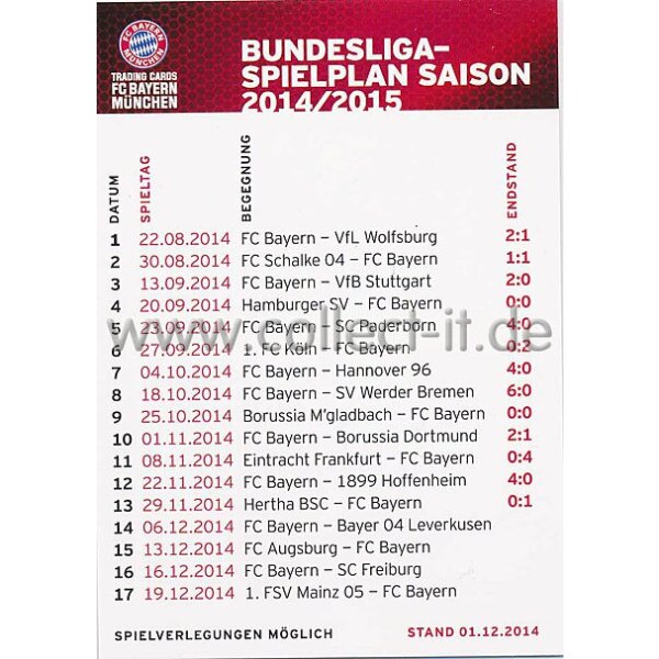 BM15-079 - Spielplan Saison 2014/2015