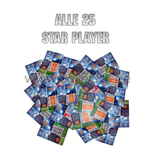 Panini Adrenalyn XL - CL 2011/12 - Spar 6 - ALLE 25 Star Player