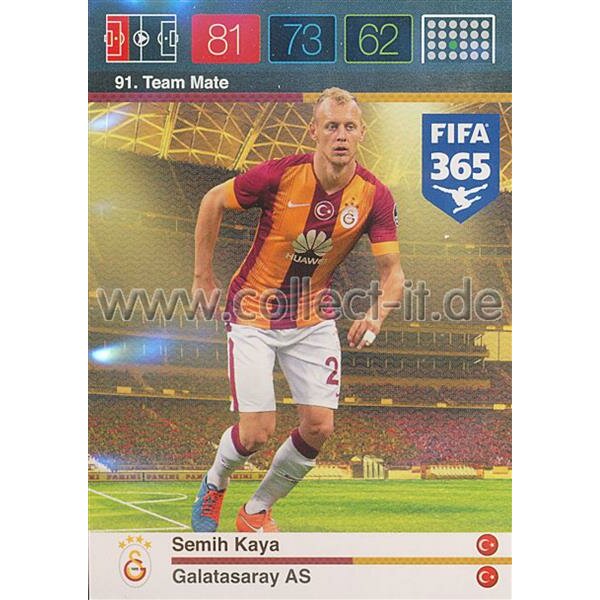 Fifa 365 Cards 2016 091 Semih Kaya - Base Karte