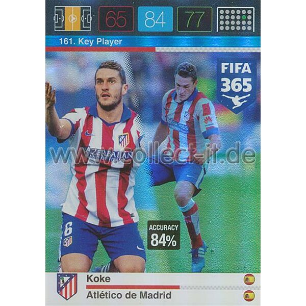 Fifa 365 Cards 2016 161 Koke - Key Player