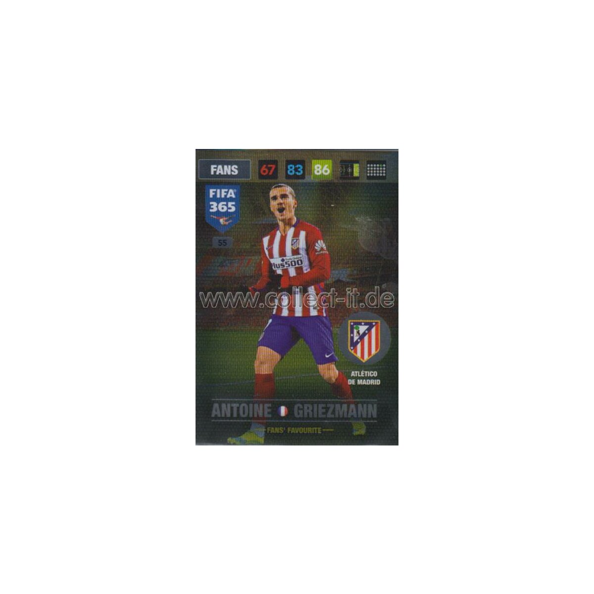 Fifa 365 Cards 2017 - 055 - Antoine Griezmann - Fans 