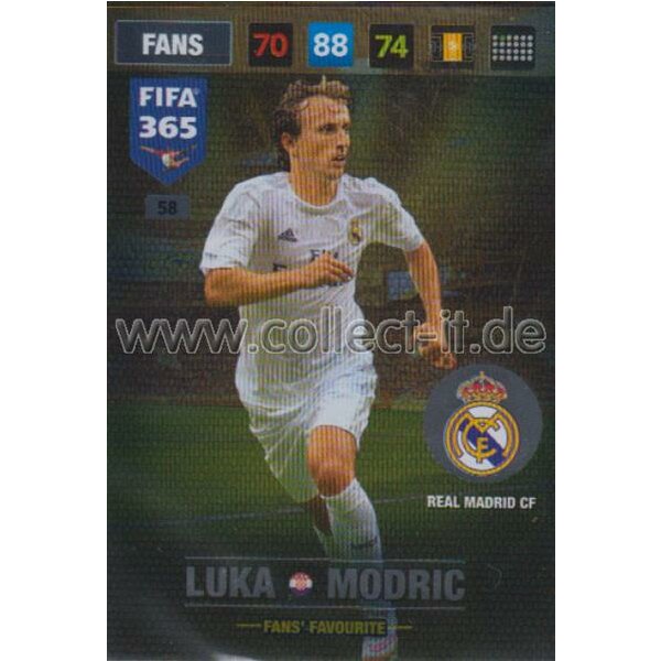 Fifa 365 Cards 2017 - 058 - Luka Modric - Fans Favourites - Real Madrid CF