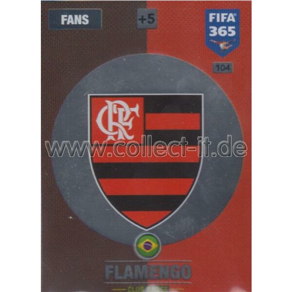 Fifa 365 Cards 2017 - 104 - Club Badge - Club Badges - Flamengo