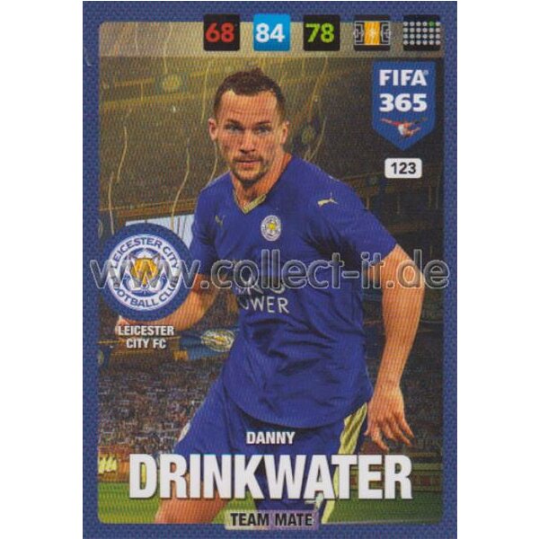 Fifa 365 Cards 2017 - 123 - Danny Drinkwater - Team Mates - Leicester City FC