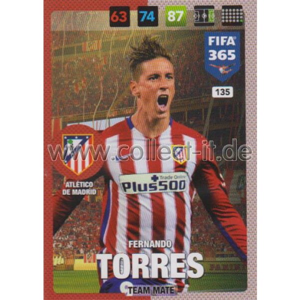 Fifa 365 Cards 2017 - 135 - Fernando Torres - Team Mates - Atletico de Madrid