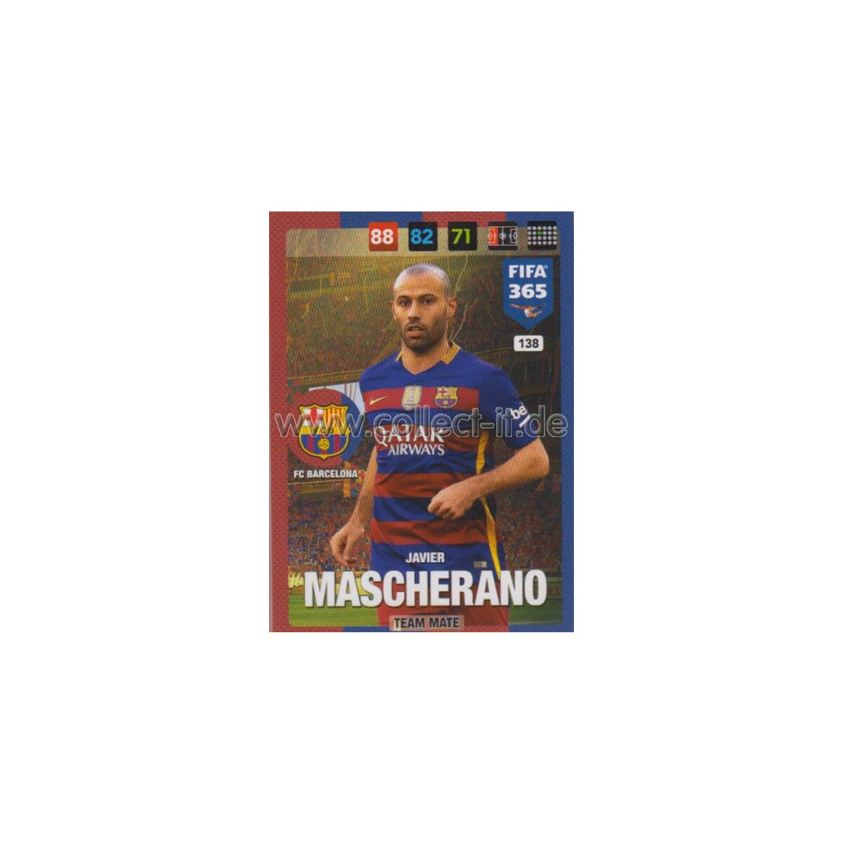 Fifa 365 Cards 2017 138 Javier Mascherano Team Mates Fc Barce