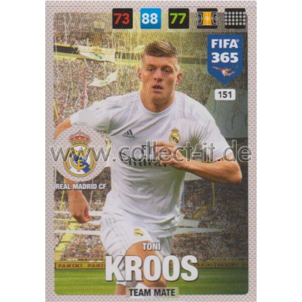 Fifa 365 Cards 2017 - 151 - Toni Kroos - Team Mates - Real Madrid CF