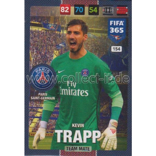 Fifa 365 Cards 2017 - 154 - Kevin Trapp - Team Mates - Paris Saint-Germain