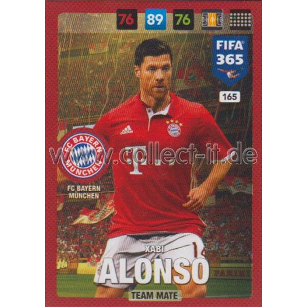 Fifa 365 Cards 2017 - 165 - Xabi Alonso - Team Mates - FC Bayern München