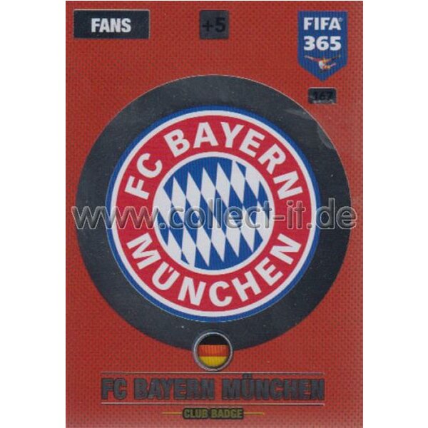 Fifa 365 Cards 2017 - 167 - Club Badge - Club Badges - FC Bayern München