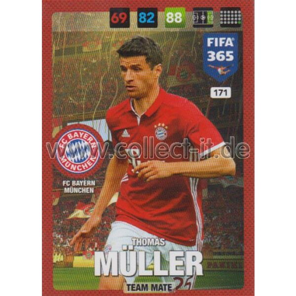 Fifa 365 Cards 2017 - 171 - Thomas Müller - Team Mates - FC Bayern München