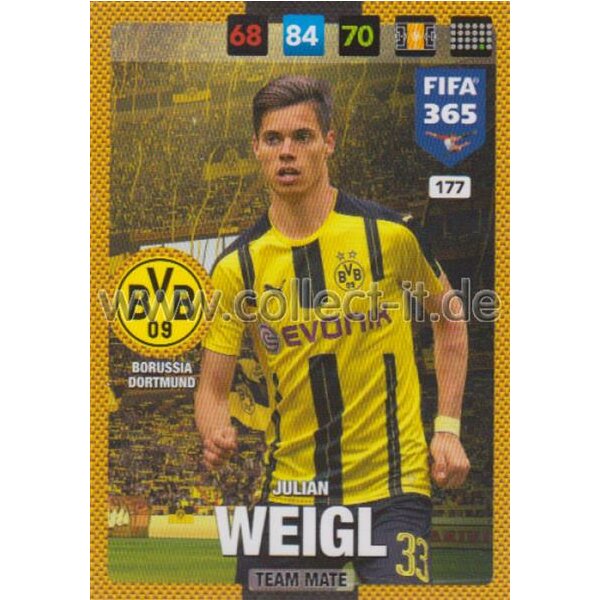 Fifa 365 Cards 2017 - 177 - Julian Weigl - Team Mates - Borussia Dortmund