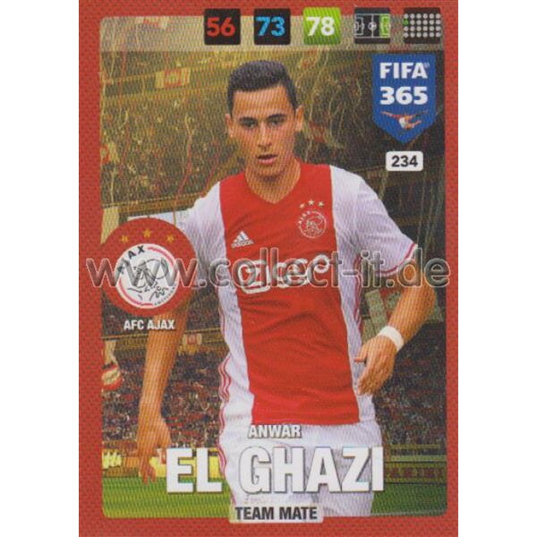 Fifa 365 Cards 2017 - 234 - Anwar El Ghazi - Team Mates - AFC Ajax