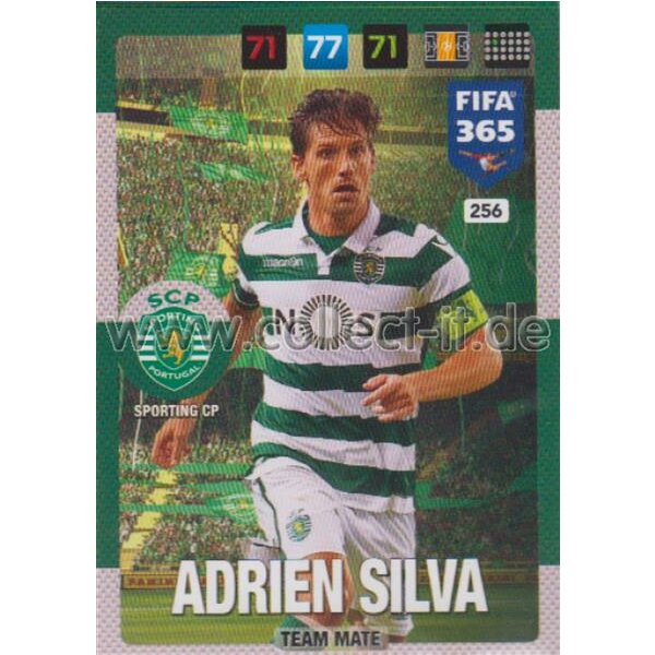 Fifa 365 Cards 2017 - 256 - Adrien Silva - Team Mates - Sporting CP