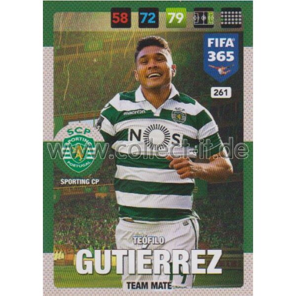 Fifa 365 Cards 2017 - 261 - Teofilo Gutierrez - Team Mates - Sporting CP