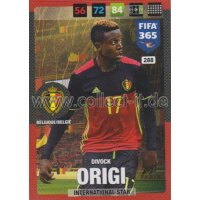 Fifa 365 Cards 2017 - 288 - Divock Origi - International...