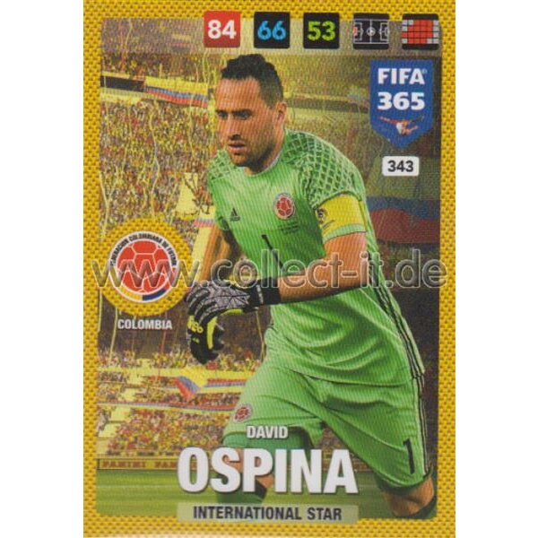 Fifa 365 Cards 2017 - 343 - David Ospina - International Stars - Colombia