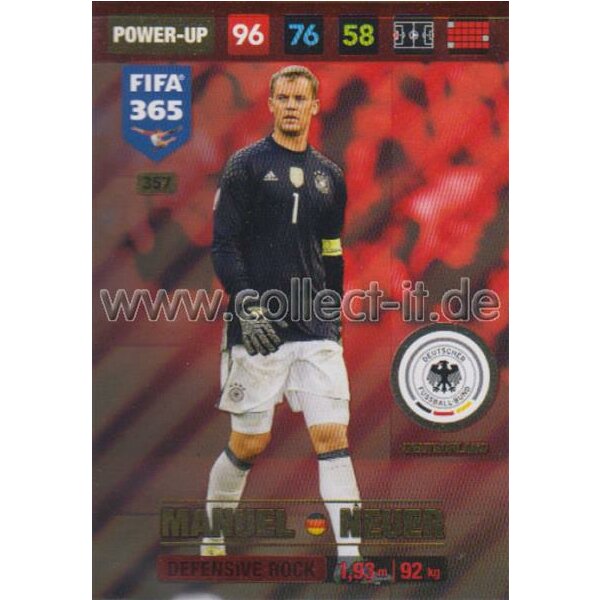 Fifa 365 Cards 2017 - 357 - Manuel Neuer - Defensive Rocks - Deutschland