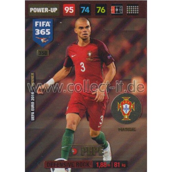 Fifa 365 Cards 2017 - 358 - Pepe - Defensive Rocks - Portugal