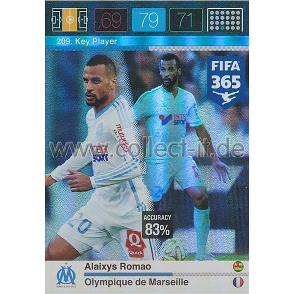 Fifa 365 Cards 2016 209 Alaixys Romao - Key Player