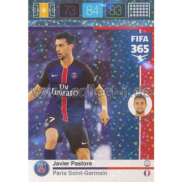 Fifa 365 Cards 2016 216 Javier Pastore - One to Watch