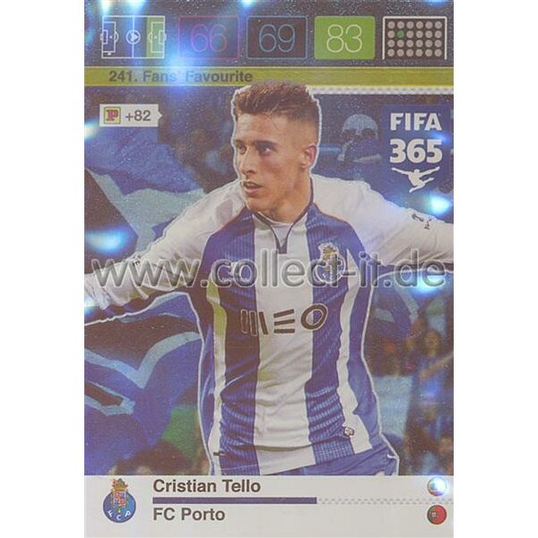 Fifa 365 Cards 2016 241 Cristian Tello - Fans Favourites