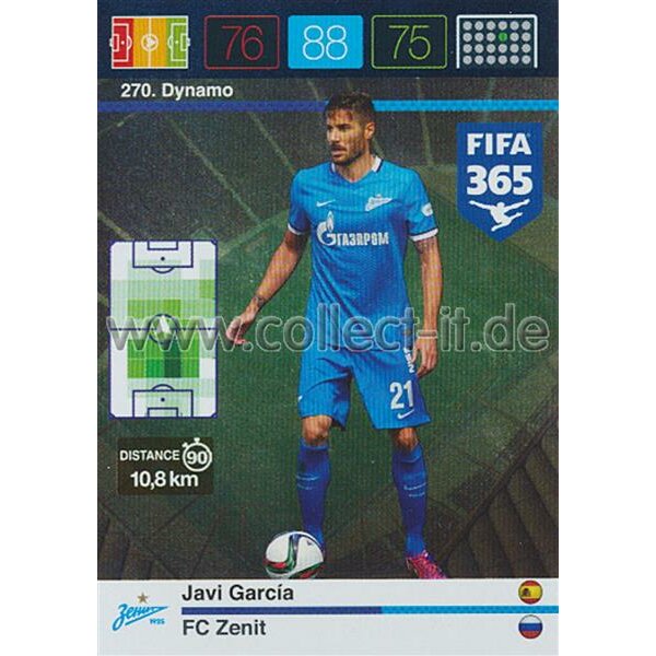 Fifa 365 Cards 2016 270 Javi Garcia - Dynamos