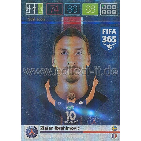 Fifa 365 Cards 2016 309 Zlatan Ibrahimovic - Icons