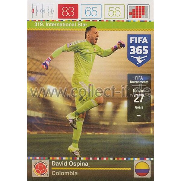 Fifa 365 Cards 2016 319 David Ospina - International Stars