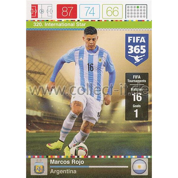 Fifa 365 Cards 2016 320 Marcos Rojo - International Stars