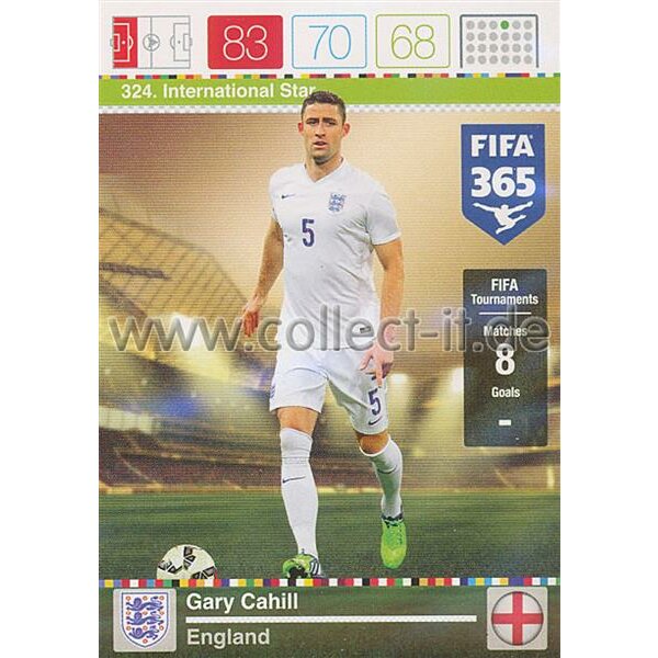 Fifa 365 Cards 2016 324 Gary Cahill - International Stars