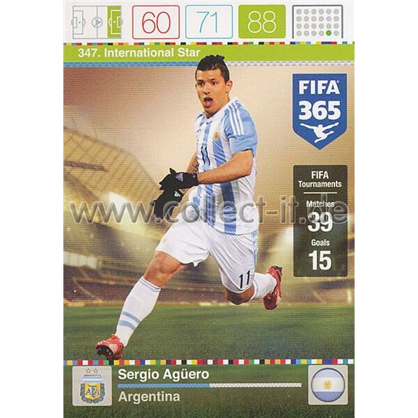 Fifa 365 Cards 2016 347 Sergio Agüero - International Stars