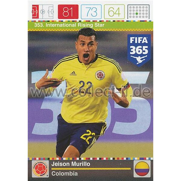 Fifa 365 Cards 2016 353 Jeison Murillo - International Rising Stars