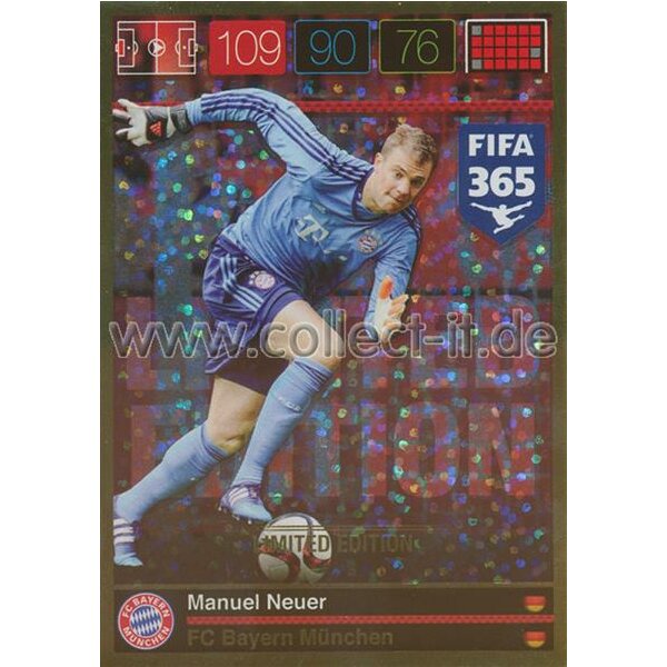 Fifa 365 Cards 2016 LE21 - Manuel Neuer - Limited Edition