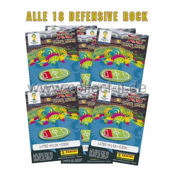 Panini WM 2014 Adrenalyn XL - Spar 14 - ALLE 18 Defensive Rock