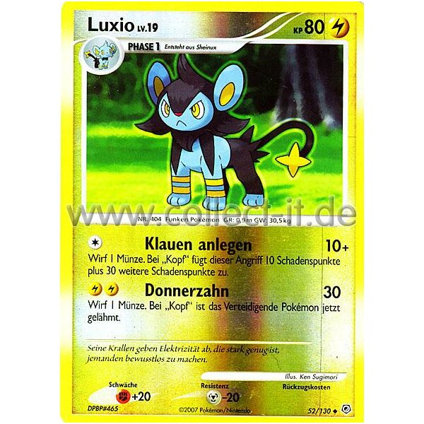 52/130 - Luxio - Reverse Holo