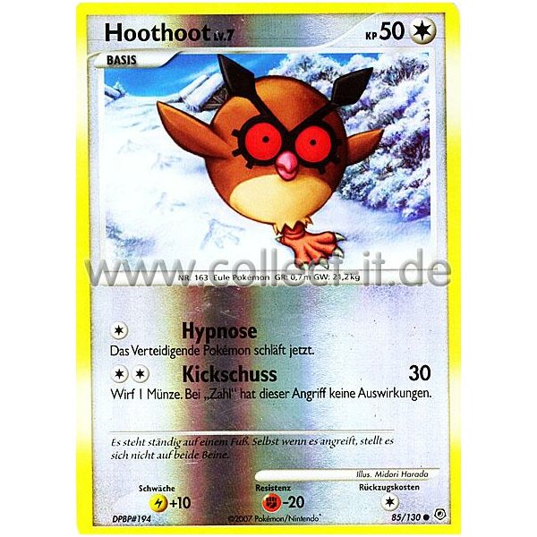 85/130 - Hoothoot - Reverse Holo