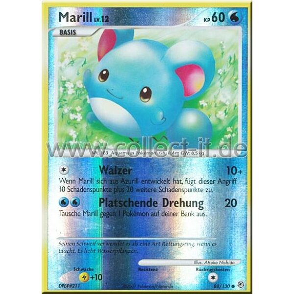 88/130 - Marill - Reverse Holo