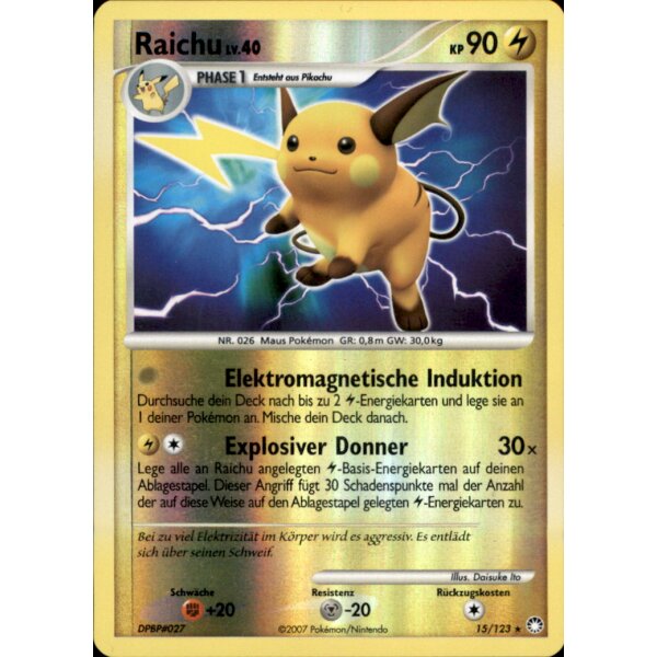 15/123 - Raichu - Reverse Holo