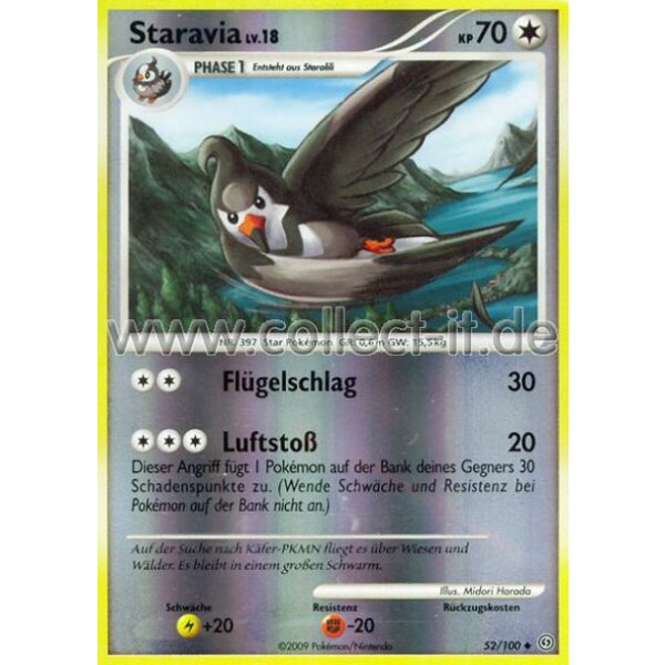 52/100 - Staravia - Reverse Holo