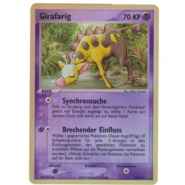 16/97 - Girafarig - Reverse Holo