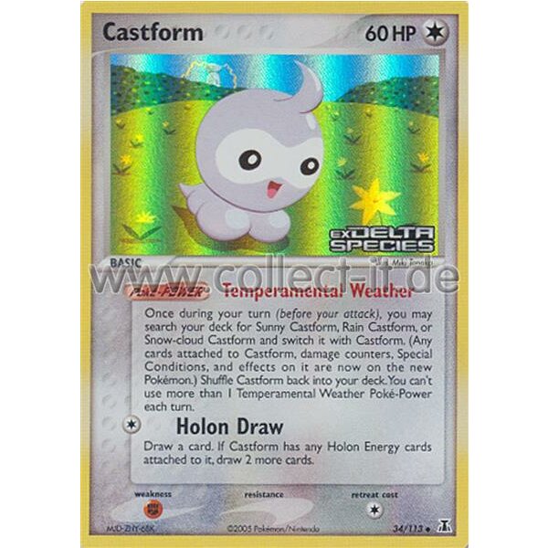 34/113 Castform - Reverse Holo