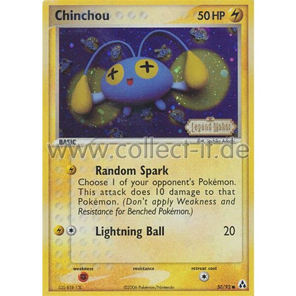 50/92 Chinchou - Reverse Holo