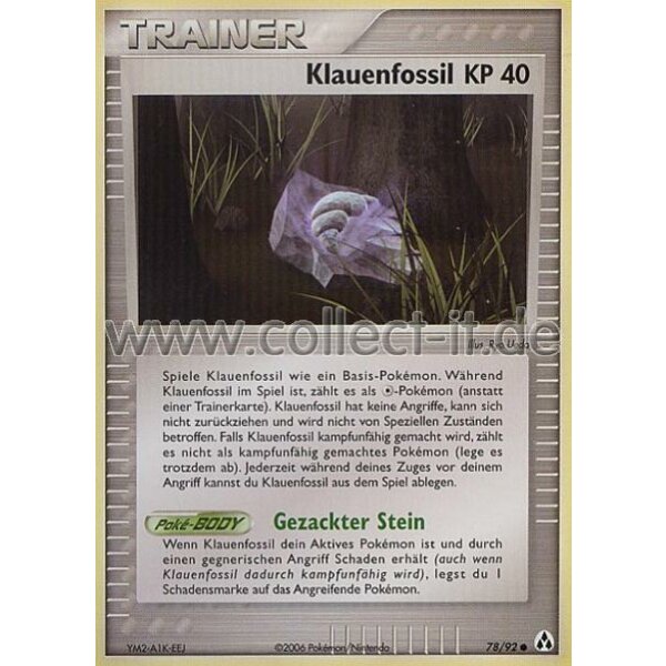 78/92 - Klauenfossil