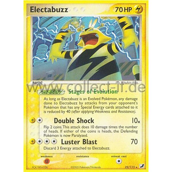 22/115 Electabuzz - EX Unseen Forces