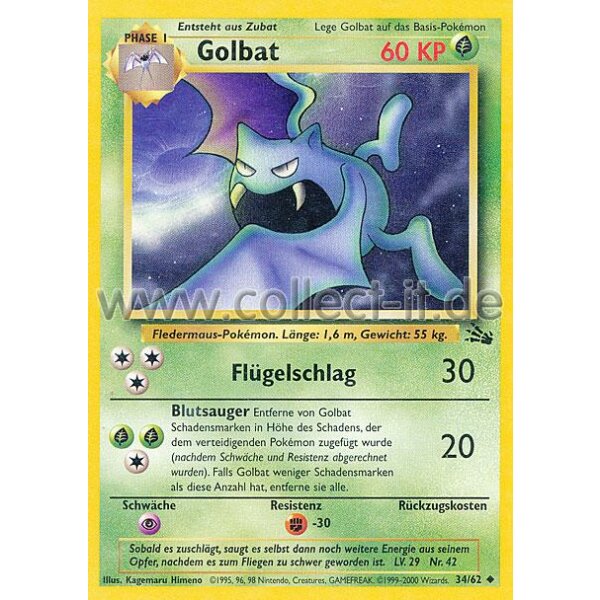 34/62 - Golbat - Unlimitiert