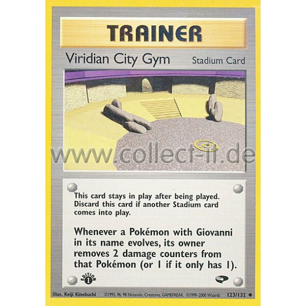 123/132 - Viridian City Gym - Common - Englisch 1st Edition