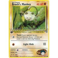 67/132 - Brock‘s Mankey - Common - Englisch 1st...